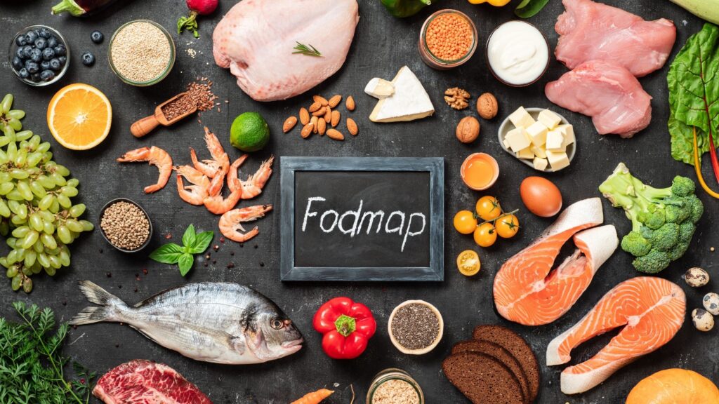 FODMAP banner with pictures of food